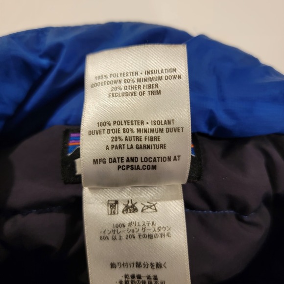 Patagonia Goose Down Sweater Jacket Youth XL 14 Boys Grey Full Zip Puffer Coat - Picture 7 of 14